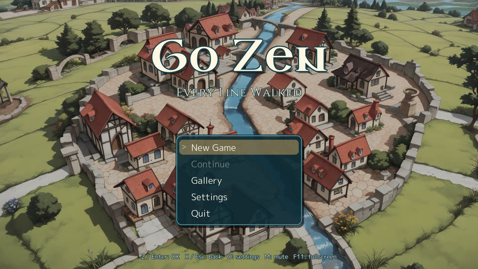 the title screen